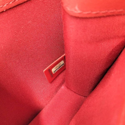 Chanel Chain Shoulder Bag CC Logo Quilted Leather Red