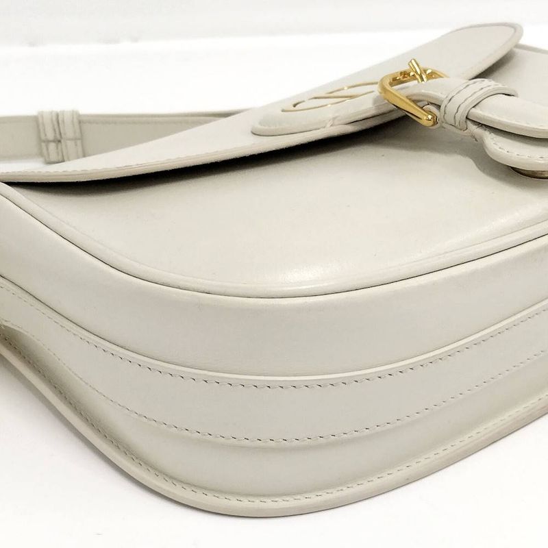 Dior Bobi Shoulder Bag Cdlogo Leather White