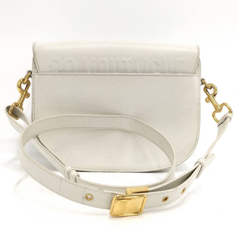 Dior Bobi Shoulder Bag Cdlogo Leather White