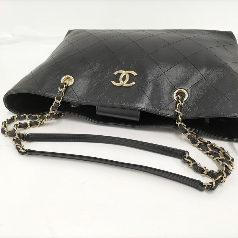 Chanel Chain Shoulder Bag Calf Black
