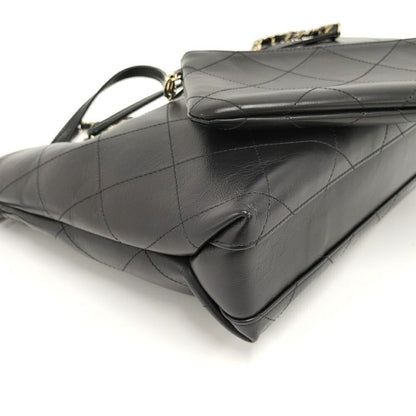 Chanel Chain Shoulder Bag Calf Black