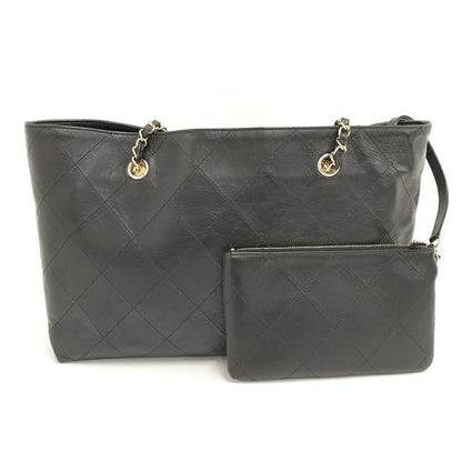 Chanel Chain Shoulder Bag Calf Black