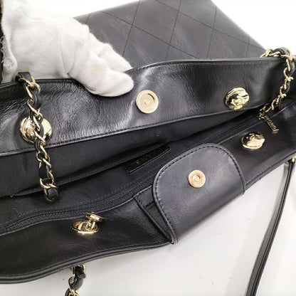 Chanel Chain Shoulder Bag Calf Black