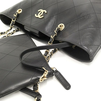 Chanel Chain Shoulder Bag Calf Black