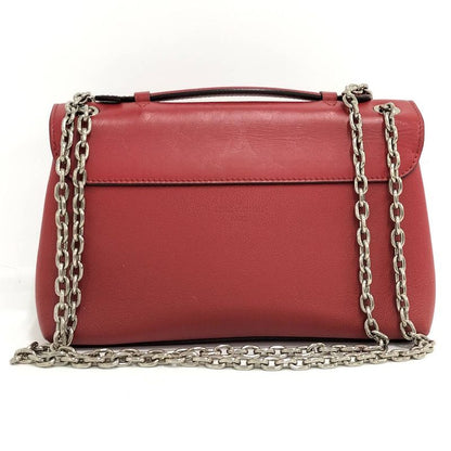Louis Vuitton Very Chain Shoulder Bag Leather Ruby Red