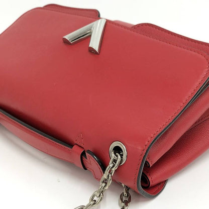 Louis Vuitton Very Chain Shoulder Bag Leather Ruby Red