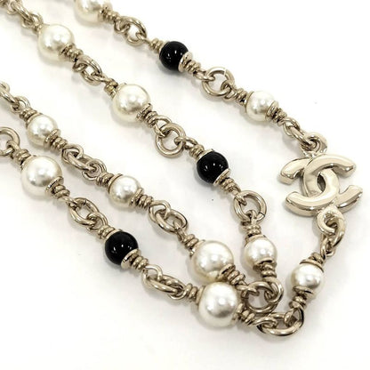 Chanel Long Necklace CC Logo Bambi Plated Gold