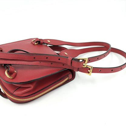Prada Mini Backpack Handbag Saffiano Red