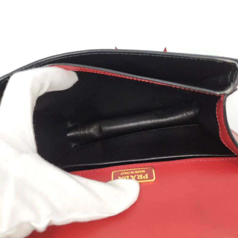 Prada Mini Backpack Handbag Saffiano Red