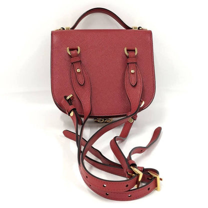 Prada Mini Backpack Handbag Saffiano Red