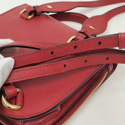 Prada Mini Backpack Handbag Saffiano Red