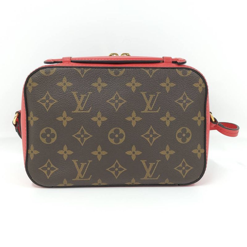 Louis Vuitton Saintonge 2-Way Shoulder Bag Monogram Coquelicot
