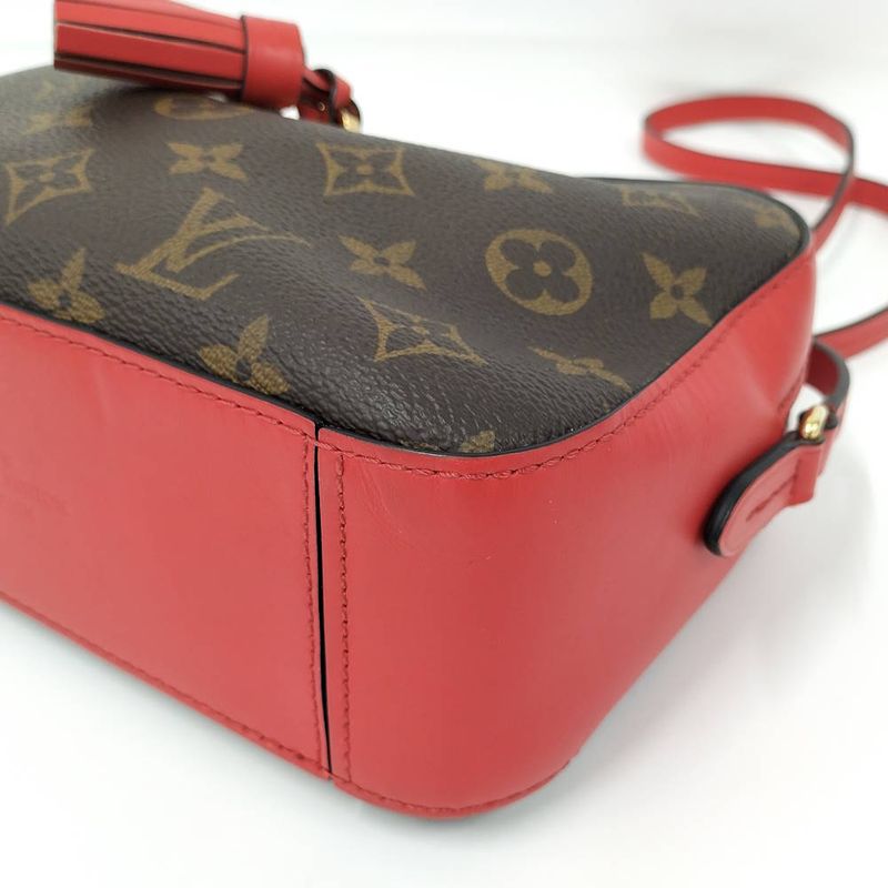 Louis Vuitton Saintonge 2-Way Shoulder Bag Monogram Coquelicot