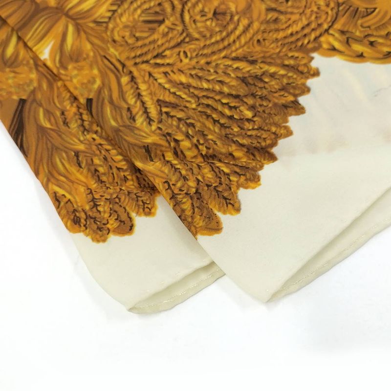 Chanel Scarf Large Sunflower CC Logo Silk