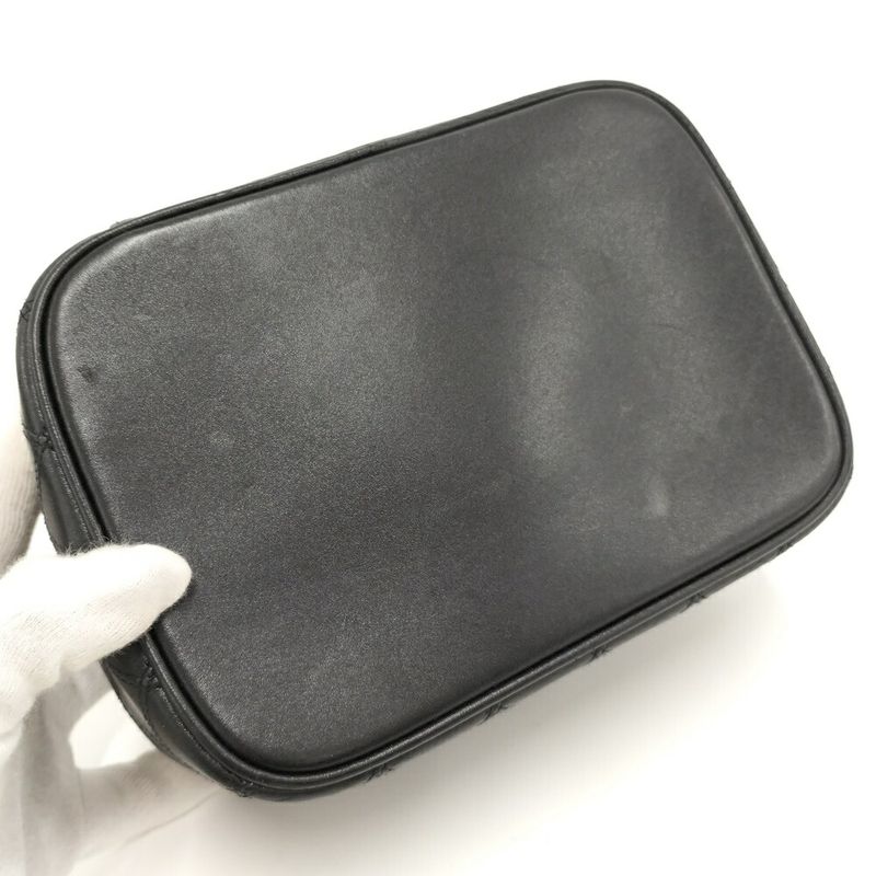 Chanel Vanity Bag Bicolor Leather Black
