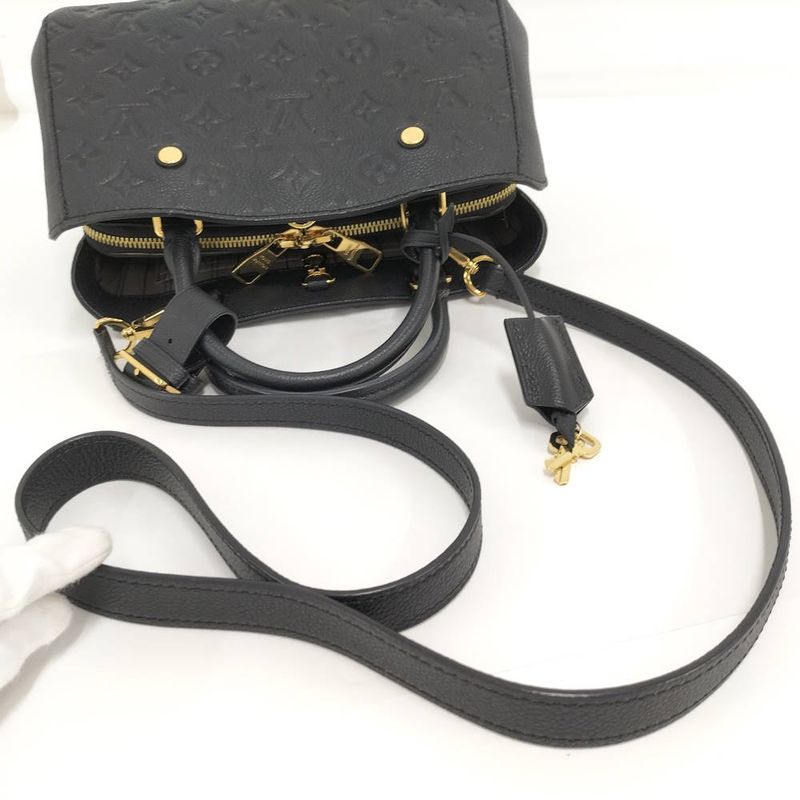 Louis Vuitton Montaigne BB 2-Way Bag Monogram Empreinte Noir Black