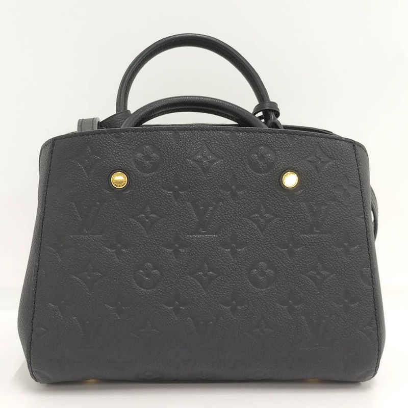 Louis Vuitton Montaigne BB 2-Way Bag Monogram Empreinte Noir Black