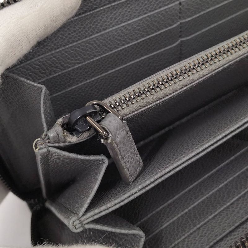 Prada Zip Around Wallet Leather Black