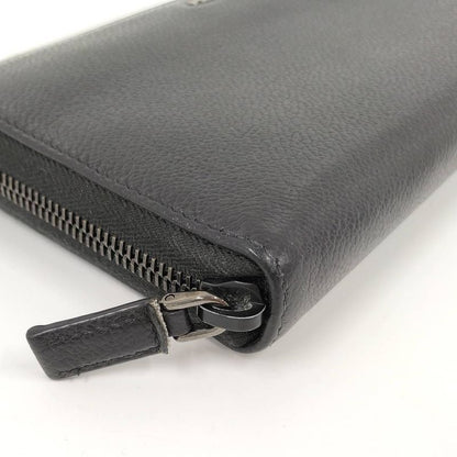 Prada Zip Around Wallet Leather Black