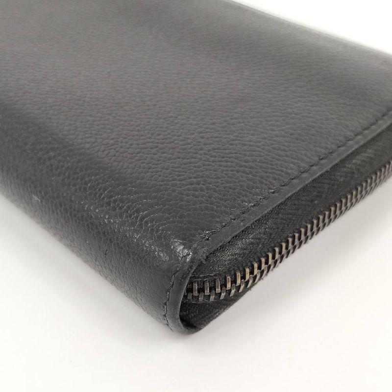 Prada Zip Around Wallet Leather Black