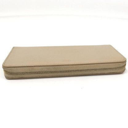 Celine Zip Around Wallet Leather Beige