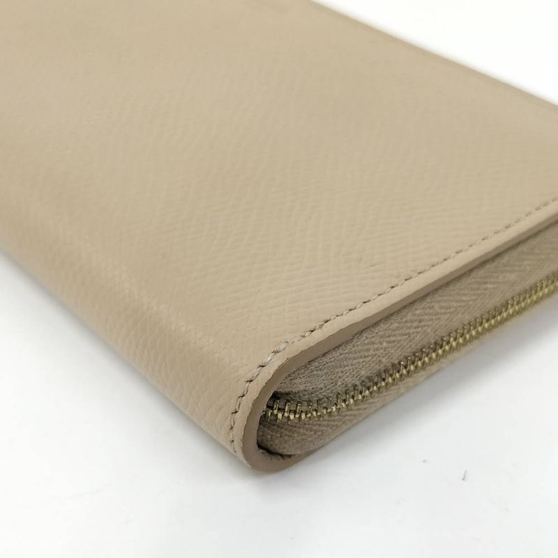 Celine Zip Around Wallet Leather Beige