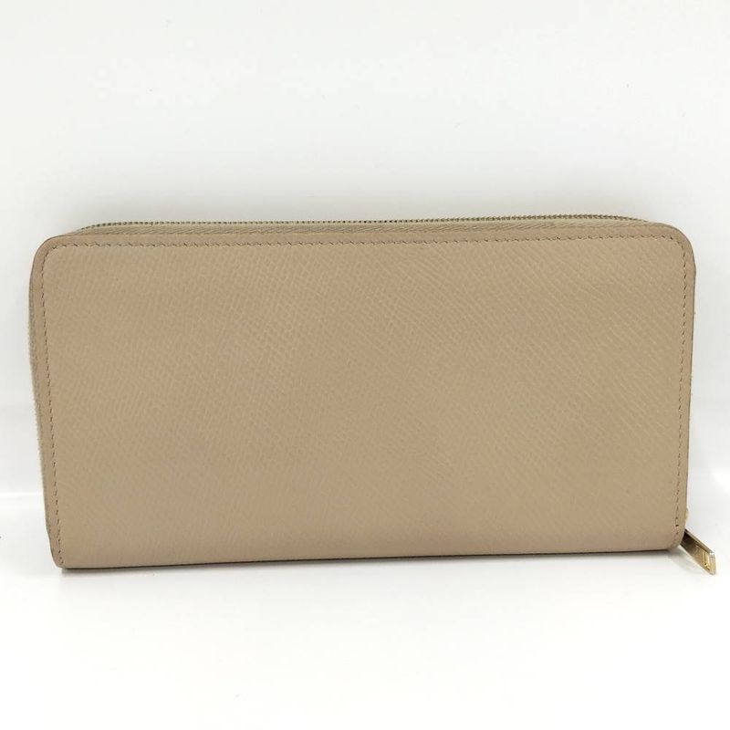 Celine Zip Around Wallet Leather Beige