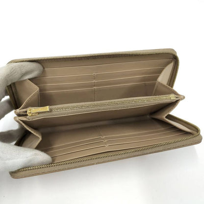 Celine Zip Around Wallet Leather Beige