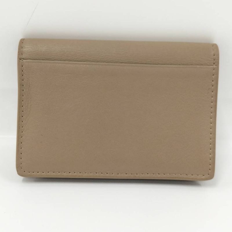 Balenciaga Card Case Leather Beige