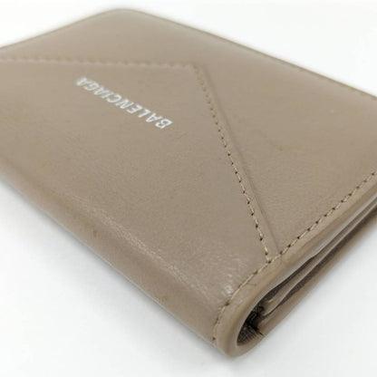 Balenciaga Card Case Leather Beige