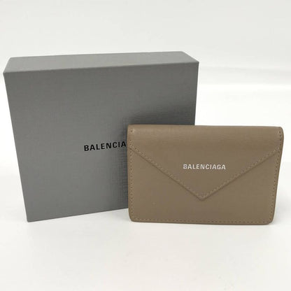 Balenciaga Card Case Leather Beige