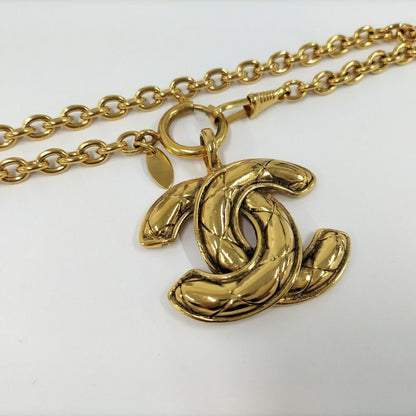 Chanel CC Logo Necklace Plated Gold