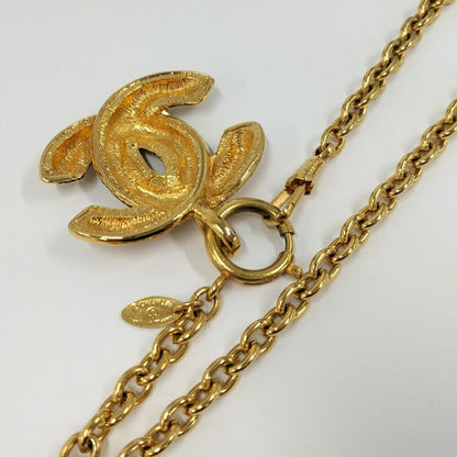 Chanel CC Logo Necklace Plated Gold