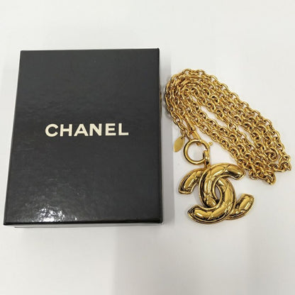 Chanel CC Logo Necklace Plated Gold