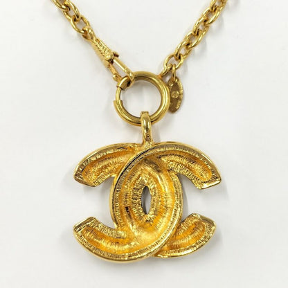Chanel CC Logo Necklace Plated Gold