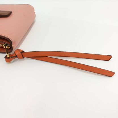 Loewe Compact Zip Wallet Anagram Leather Pink Orange