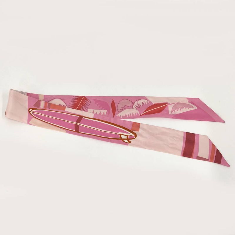Hermes Twilly Scarf Silk Pink Multicolor