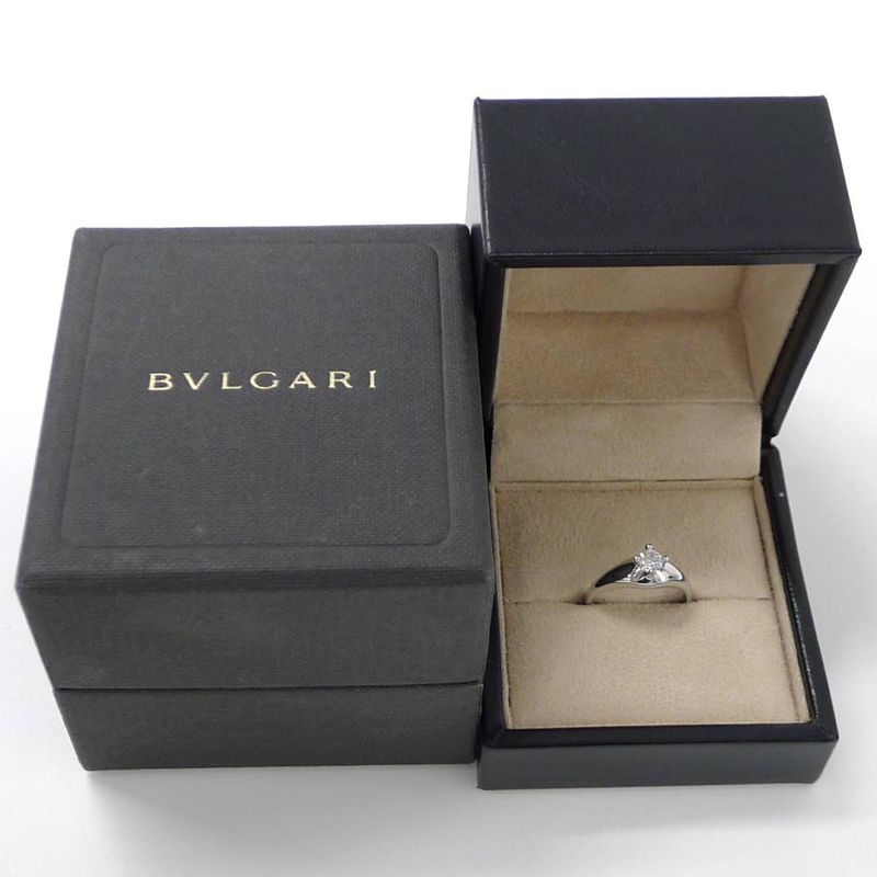 Bvlgari Corona Solitaire Ring Platinum Diamond