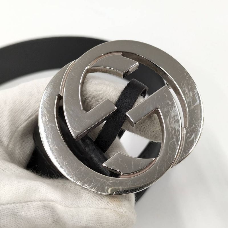 Gucci Interlocking Belt Leather Black