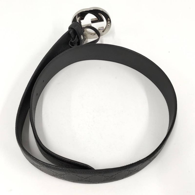 Gucci Interlocking Belt Leather Black
