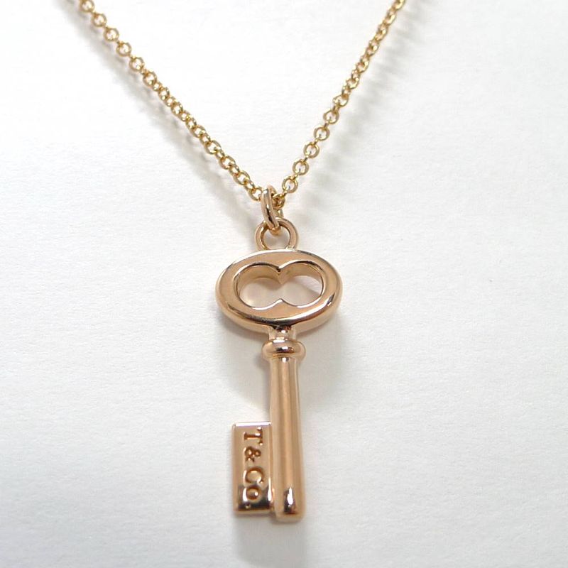 Tiffany & Co Necklace Oval Keychain 18k Pink Gold