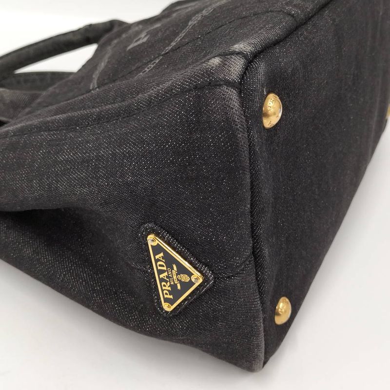 Prada Canapa 2-Way Bag Canvas Black