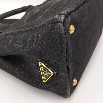 Prada Canapa 2-Way Bag Canvas Black