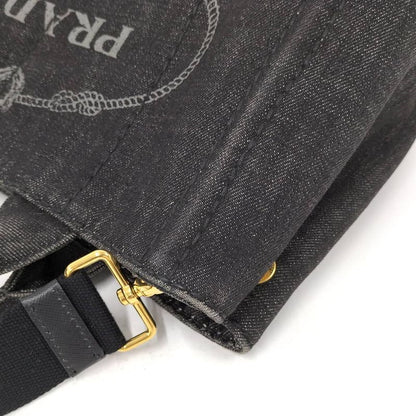 Prada Canapa 2-Way Bag Canvas Black