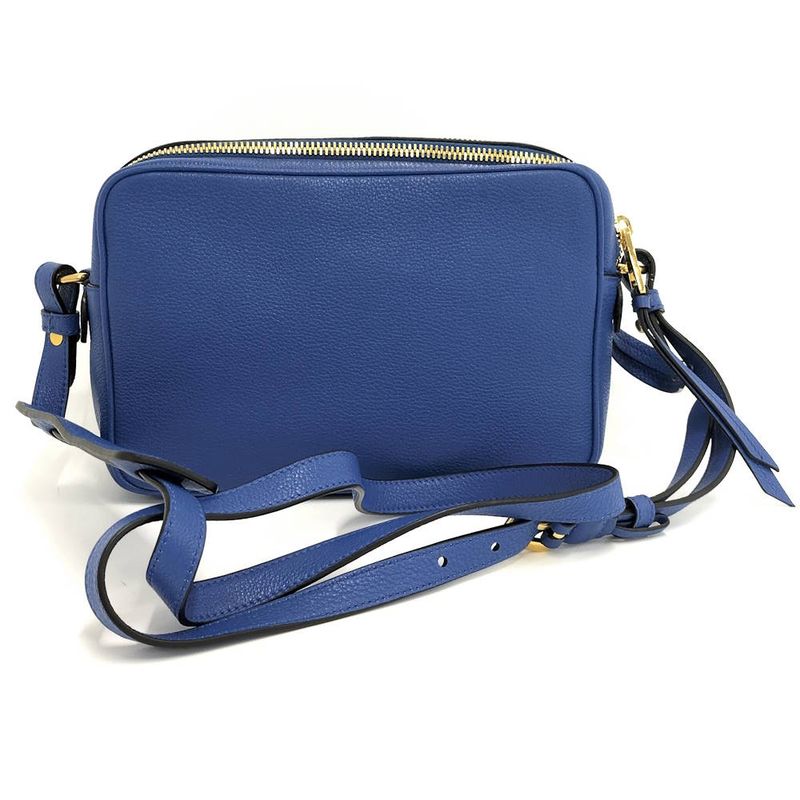 Prada Witteno Dino Azuro Shoulder Bag Leather Blue