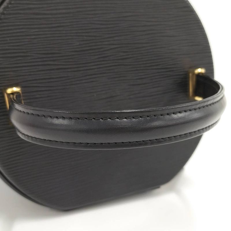 Louis Vuitton Cannes Handbag Vanity Bag Epi Noir Black