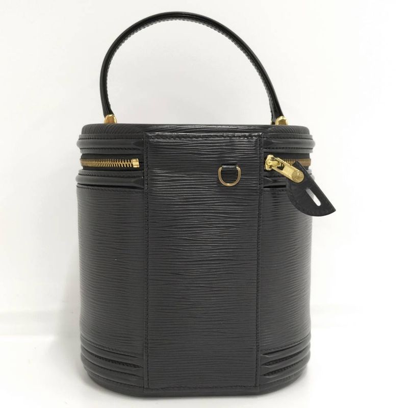 Louis Vuitton Cannes Handbag Vanity Bag Epi Noir Black