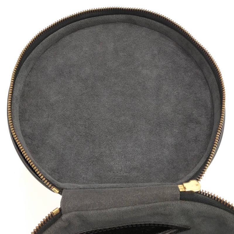 Louis Vuitton Cannes Handbag Vanity Bag Epi Noir Black