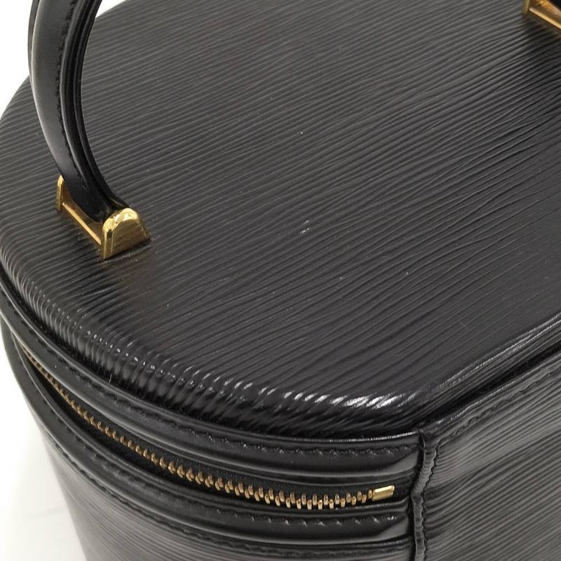 Louis Vuitton Cannes Handbag Vanity Bag Epi Noir Black