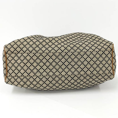 Gucci Handbag Diamante Canvas Leather Brown